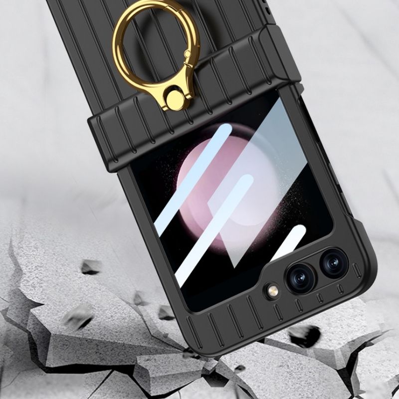 Cargue la imagen en el visor de la galería, Samsung Galaxy Flip 5 (SM-F731) - Suitcase Style Ring Holder Case - Polar Tech Australia
