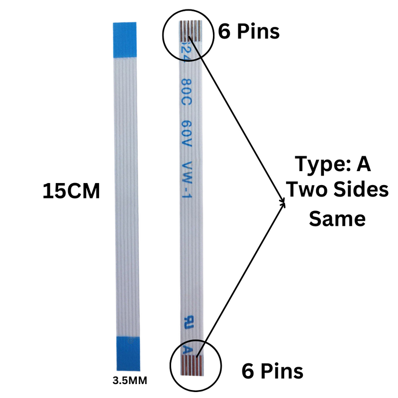 Cargue la imagen en el visor de la galería, [6 Pins] Universal Laptop Computer Keyboard Track Pad Touch Pad FPC Connector Flex 6 Cores - Polar Tech Australia
