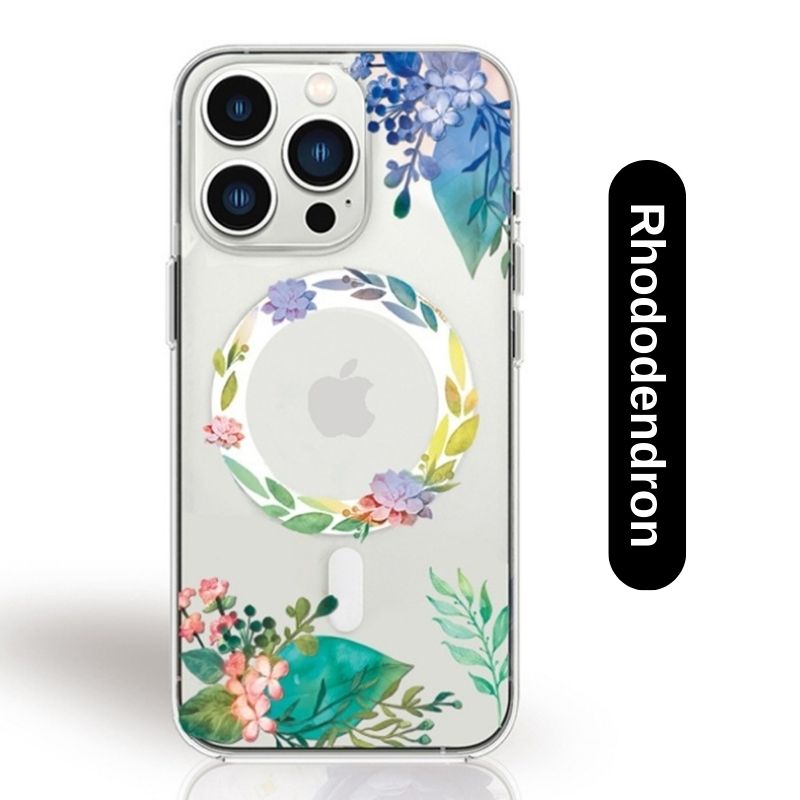 Cargue la imagen en el visor de la galería, [MagSafe Compatible][Flower Series] Apple iPhone 15/15 Plus/15 Pro/Max Magnetic Transparent Case Cover - Polar Tech Australia
