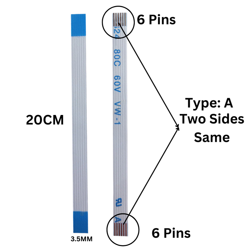 Cargue la imagen en el visor de la galería, [6 Pins] Universal Laptop Computer Keyboard Track Pad Touch Pad FPC Connector Flex 6 Cores - Polar Tech Australia
