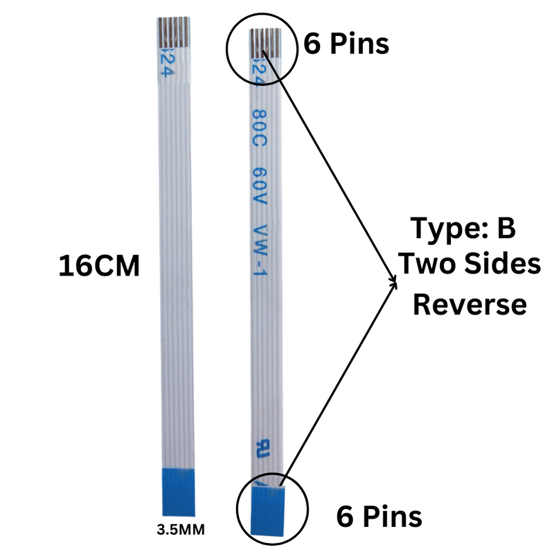 Cargue la imagen en el visor de la galería, [6 Pins] Universal Laptop Computer Keyboard Track Pad Touch Pad FPC Connector Flex 6 Cores - Polar Tech Australia
