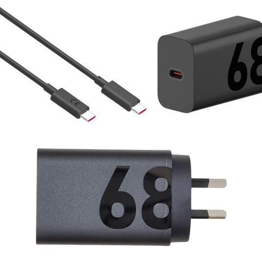 [With Cable] Motorola TurboPower™ 68W Wall Charger PD Type-C  Port Wall Travelling Charger Adapter -  (SAA Approved/AU Plug)