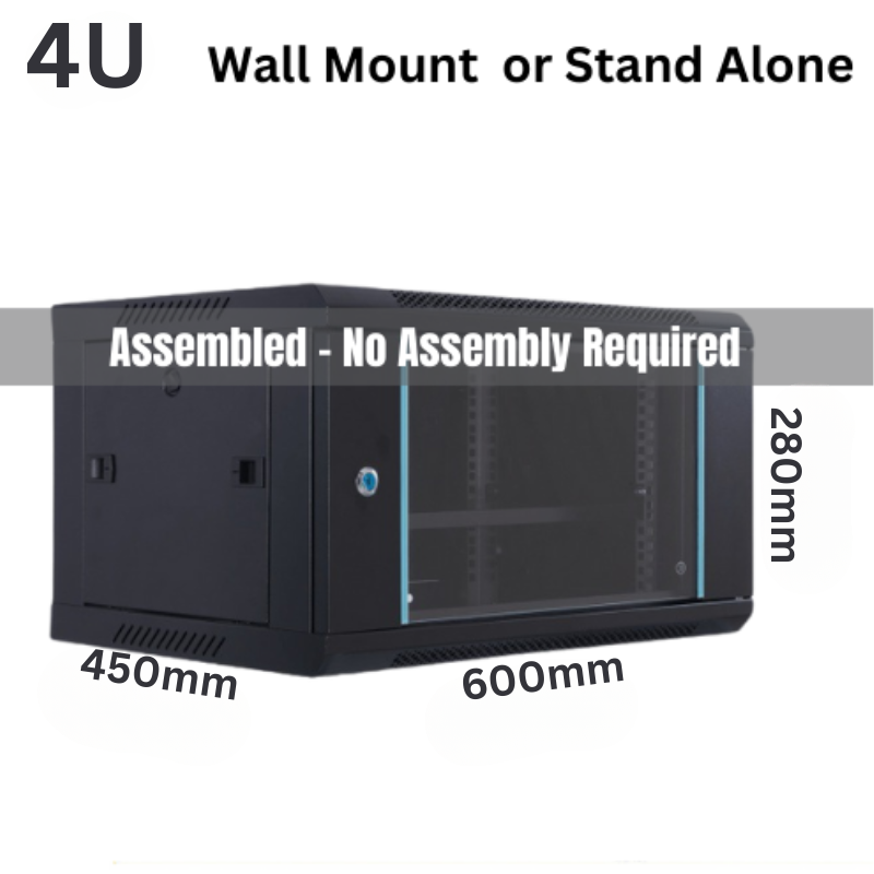 Cargue la imagen en el visor de la galería, [Assembled] 6U 9U 12U 15U Heavy Duty Network Server CCTV PoE Switch Wall Mount Cabinet Rack Lockable Enclosure - Polar Tech Australia
