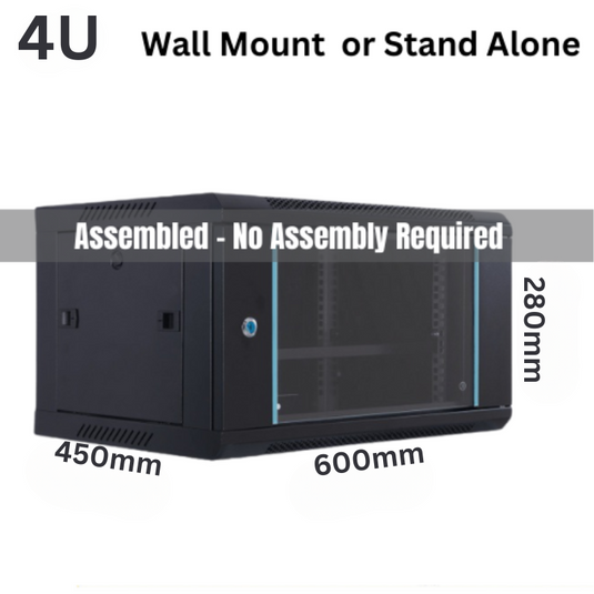 [Assembled] 6U 9U 12U 15U Heavy Duty Network Server CCTV PoE Switch Wall Mount Cabinet Rack Lockable Enclosure - Polar Tech Australia