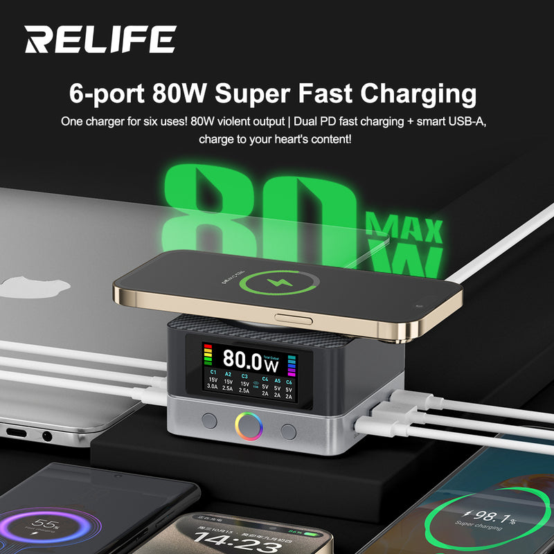 Cargue la imagen en el visor de la galería, [RELIFE Q7]  6-Port Smart Charger - Polar Tech Australia
