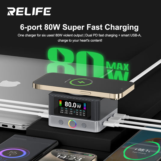 [RELIFE Q7]  6-Port Smart Charger - Polar Tech Australia