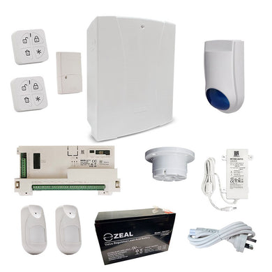 [RKLSP11H] RISCO LightSYS + Hybrid Alarm Kit with 2x Wireless iWave Pet Friendly PIR Detectors, 2x Panda Remotes and Accessory Kit - Polar Tech Australia