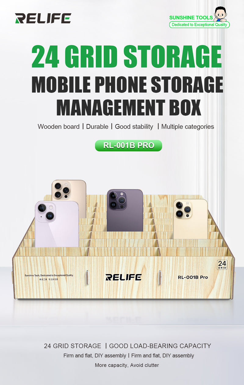 Chargez l&#39;image dans la visionneuse de la galerie, [RL-001B] 24-Grid Mobile Phone Storage Box - Polar Tech Australia
