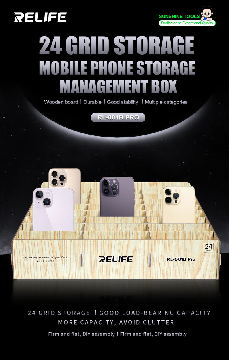 Chargez l&#39;image dans la visionneuse de la galerie, [RL-001B] 24-Grid Mobile Phone Storage Box - Polar Tech Australia
