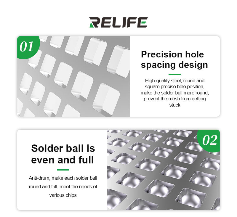 Load image into Gallery viewer, [RL-601T] RELIFE RL-601T 31 in 1 iPhone X-17 PM 16E Motherboard Middle Layer Board Plant Tin Platform 3D BGA Reballing Stencil Repair Kit
