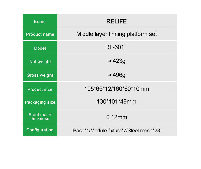 Load image into Gallery viewer, [RL-601T] RELIFE RL-601T 31 in 1 iPhone X-17 PM 16E Motherboard Middle Layer Board Plant Tin Platform 3D BGA Reballing Stencil Repair Kit
