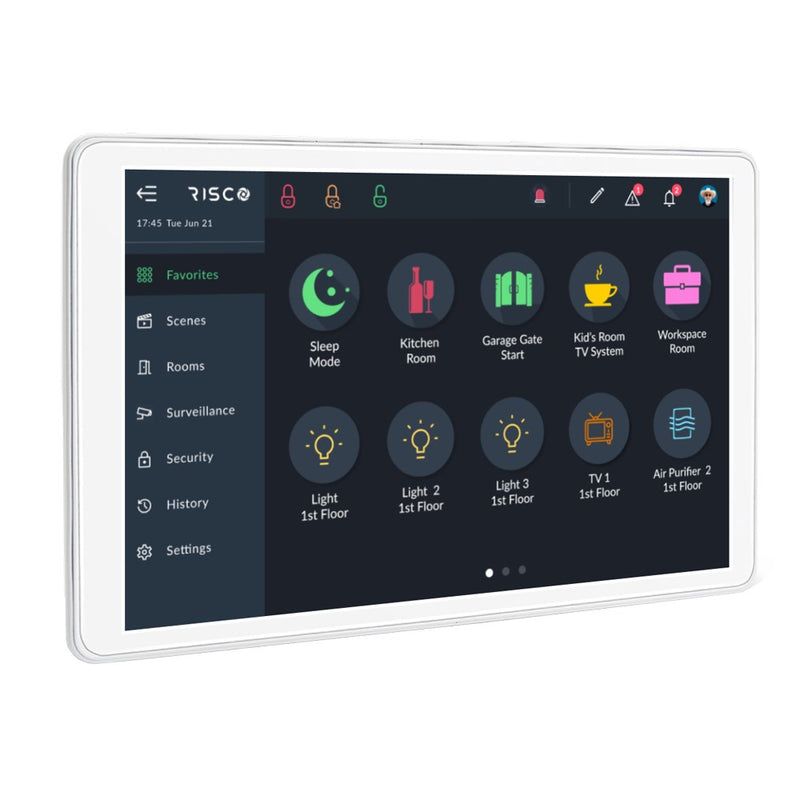 Chargez l&#39;image dans la visionneuse de la galerie, [RP432KPTZAUA] RISCO RisControl Alarm and Smart Home Controller Touchscreen Keypad with Z-Wave Gateway - Polar Tech Australia
