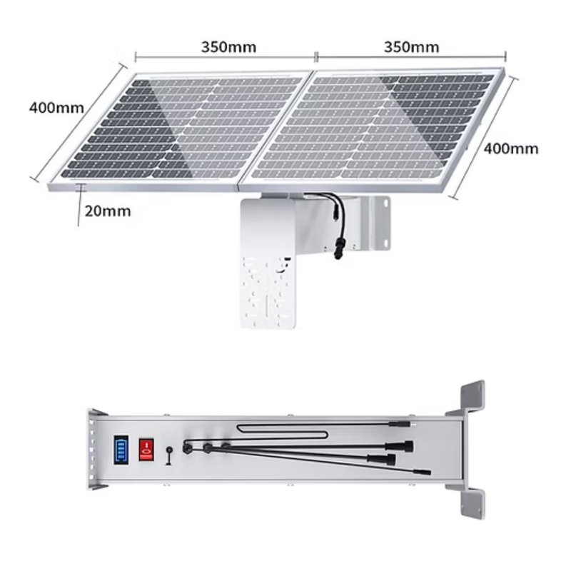 Load image into Gallery viewer, [Built-in 12V/40Ah Battery] Universal 60W Solar Panel Powered 12V Power Supply CCTV Camera Wifi Bridge
