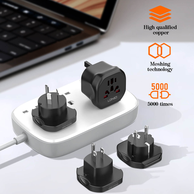 Load image into Gallery viewer, [Z7] LDNIO AU/EU/UK/US 2500W High Power Travel Wall Charger Plug Conversion Socket Adaptors
