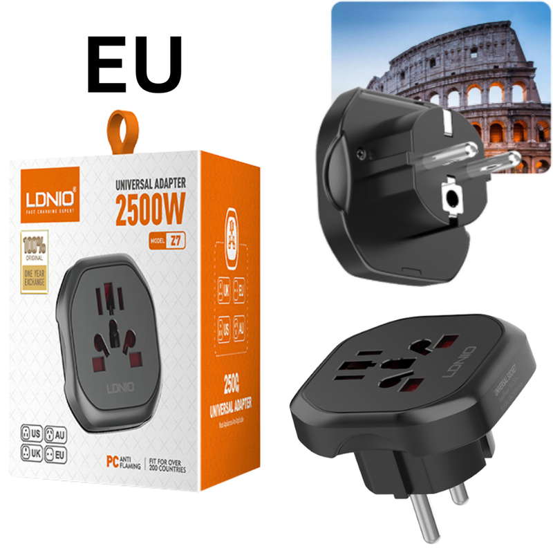 Load image into Gallery viewer, [Z7] LDNIO AU/EU/UK/US 2500W High Power Travel Wall Charger Plug Conversion Socket Adaptors
