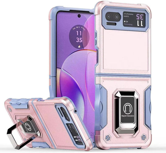 [Built-in Kickstand] Motorola Moto Razr 40/Razr 2023 - Military Grade TPU+PC Shockproof Heavy Duty Case - Polar Tech Australia