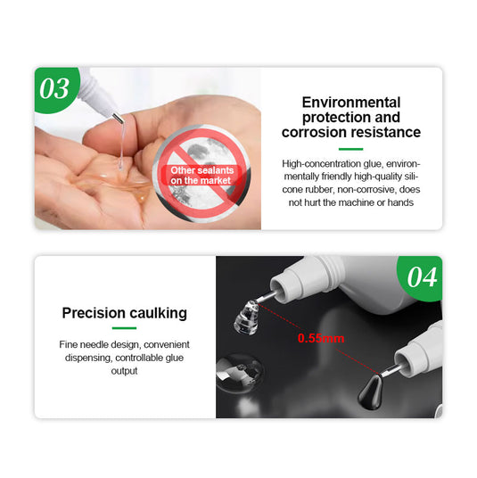 [RL-035C] [Black] RELIFE Mobile Phone Frame Caulking Glue For Elastic Bonding Cracked Back Housing Screen Light Leakage Repair Adhesive