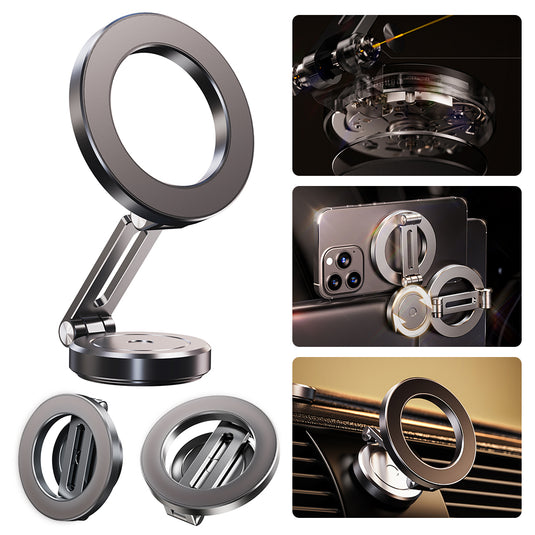 Hands Free Car Holder 360° Rotation Adjustable for Car Dashboard Folding Strong Magnets - Polar Tech Australia