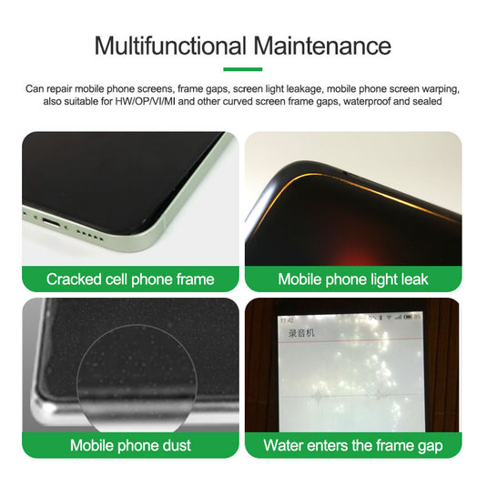 [RL-035C] [Black] RELIFE Mobile Phone Frame Caulking Glue For Elastic Bonding Cracked Back Housing Screen Light Leakage Repair Adhesive