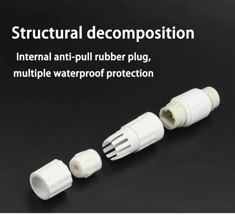 Chargez l&#39;image dans la visionneuse de la galerie, Waterproof Heavy Duty RJ45 PoE Ethernet Cable Extender Joint With Wire Connects CCTV Camera - Polar Tech Australia
