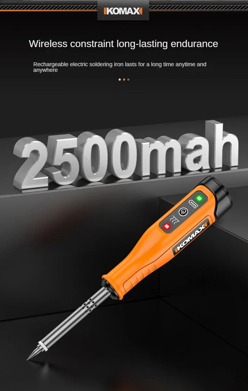 Load image into Gallery viewer, [7 in 1 Kit][Battery Power][Max 400℃] Komax Portable Type-C Chargeable Built-in Battery Soldering Iron Station Max 400℃ - Polar Tech Australia
