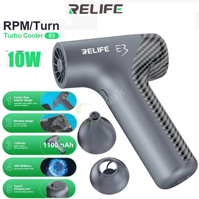Relife E3 Electric Air Duster TURBO COOLER Rechargeable Portable Dust Cleaner Air Blower Cleaning - Polar Tech Australia