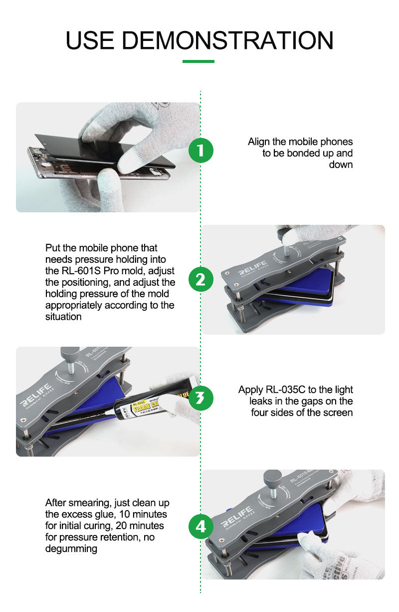 Load image into Gallery viewer, [RL-035C] [Black] RELIFE Mobile Phone Frame Caulking Glue For Elastic Bonding Cracked Back Housing Screen Light Leakage Repair Adhesive
