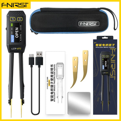 [LCR-ST1] FNIRSI Intelligent Bridge Tweezers Smart Tweezer LCR SMD ESR Tester Resistance Capacitance Inductance Continuity Diode Test Auto Multimeter Tools - Polar Tech Australia