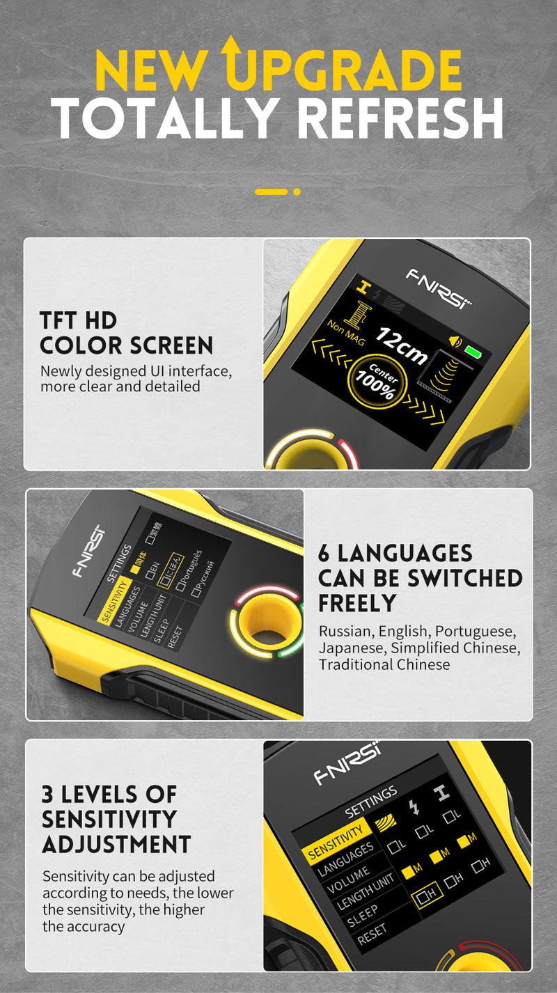 Load image into Gallery viewer, [WD-02] FNIRSI Wall Detector Scanners Stud Finder Positioning Hole TFT Display AC Live Cable Wires Metal Wood Stud Wall Scanner - Polar Tech Australia
