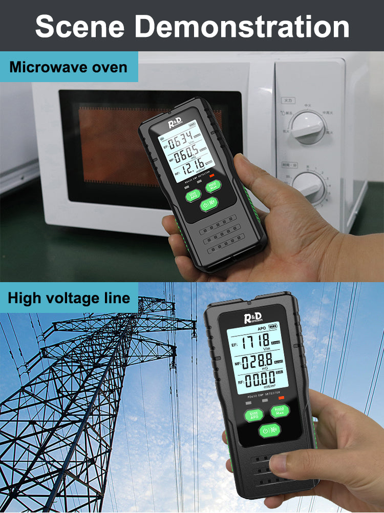 Cargue la imagen en el visor de la galería, [RD630C] R&amp;D Electromagnetic Field Radiation Detector Tester EMF Meter Multifunctional Handheld Portable Radio Frequency Warn Meter - Polar Tech Australia
