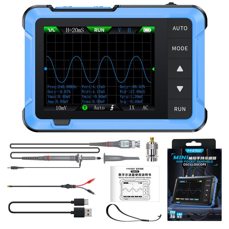 Chargez l&#39;image dans la visionneuse de la galerie, [DSO-510] FNIRSI 10MHz 48MS/s Mini Handheld Digital Oscilloscope Signal Generator
