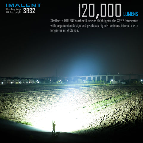 Cargue la imagen en el visor de la galería, [SR32] IMALENT Longest Throw Flashlight 120,000 Lumens , 2080 meters

