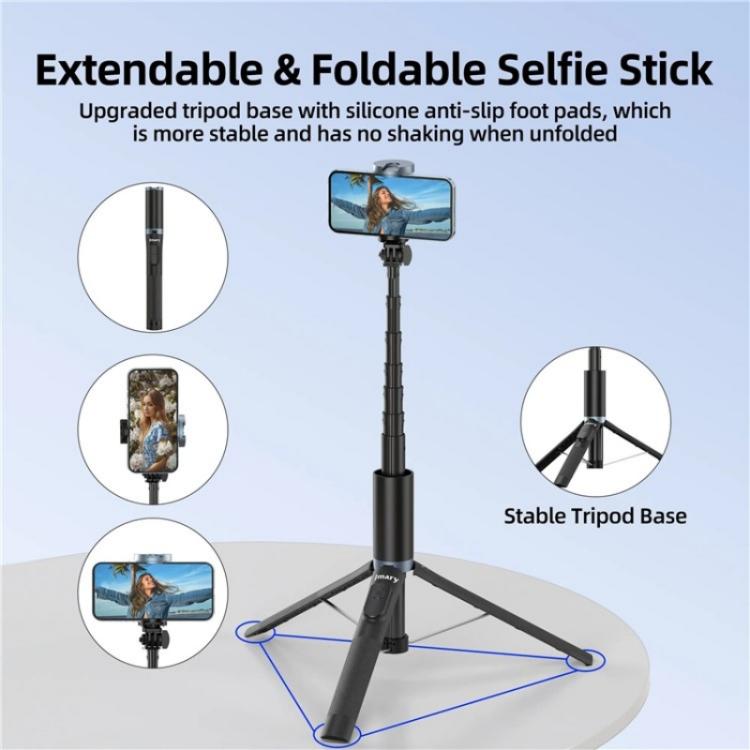 Load image into Gallery viewer, JMARY KT-259 360 Degree Rotating Phone Clip Retractable Selfie Stick Tripod - Polar Tech Australia
