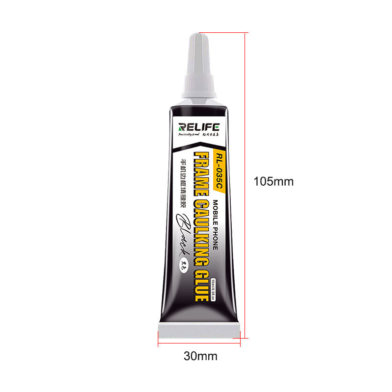 Load image into Gallery viewer, [RL-035C] [Black] RELIFE Mobile Phone Frame Caulking Glue For Elastic Bonding Cracked Back Housing Screen Light Leakage Repair Adhesive
