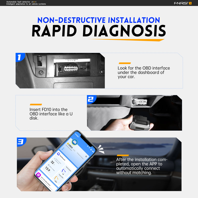 Cargue la imagen en el visor de la galería, [FD10] FNIRSI Car OBD2 Scanner Code Reader Clear Error OBD Diagnostic Tool IOS Android Bluetooth V5.1 Check Engine Light Car Repair - Polar Tech Australia
