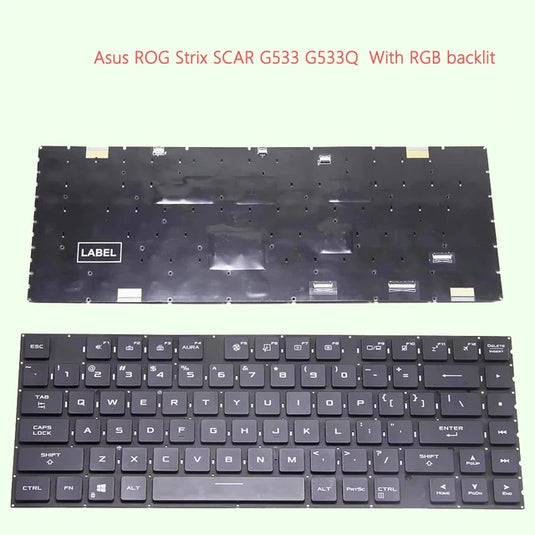 ASUS ROG Strix Scar 15 G533 G533QM G533QR G533QS G513Q Series - Keyboard With Back Light US Layout Replacement Parts - Polar Tech Australia