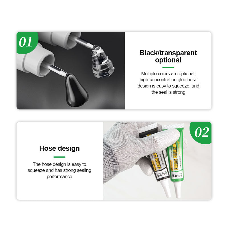 Load image into Gallery viewer, [RL-035C] [Black] RELIFE Mobile Phone Frame Caulking Glue For Elastic Bonding Cracked Back Housing Screen Light Leakage Repair Adhesive
