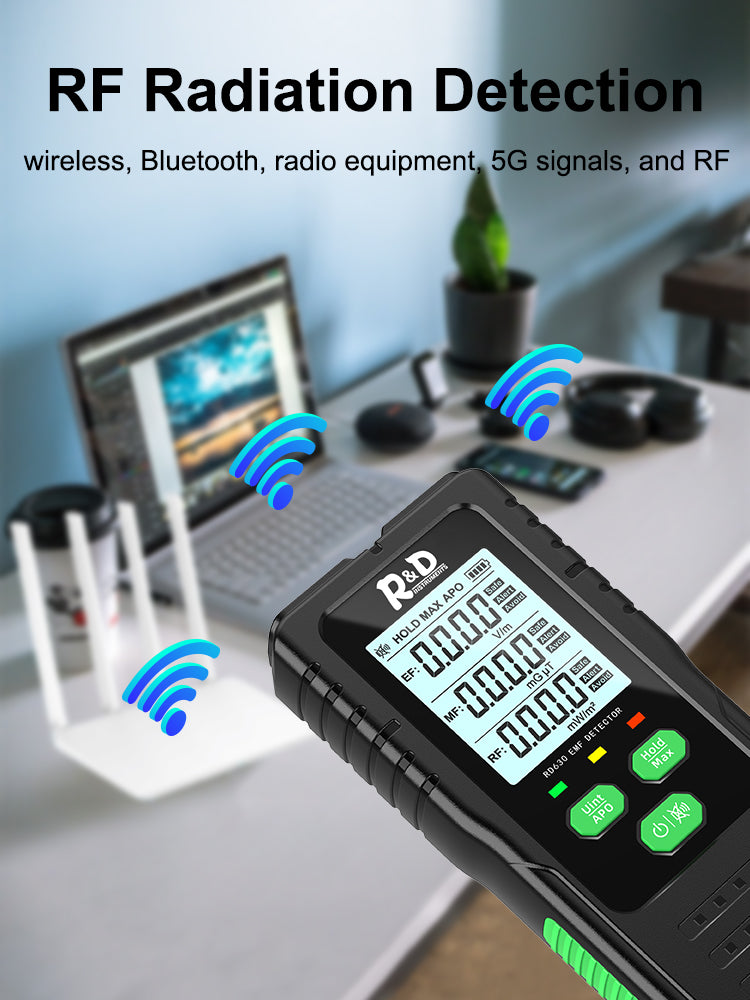 Cargue la imagen en el visor de la galería, [RD630C] R&amp;D Electromagnetic Field Radiation Detector Tester EMF Meter Multifunctional Handheld Portable Radio Frequency Warn Meter - Polar Tech Australia
