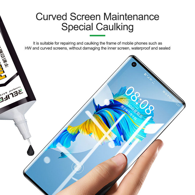 Load image into Gallery viewer, [RL-035C] [Black] RELIFE Mobile Phone Frame Caulking Glue For Elastic Bonding Cracked Back Housing Screen Light Leakage Repair Adhesive
