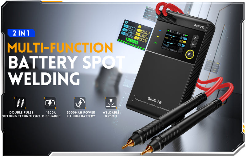 Chargez l&#39;image dans la visionneuse de la galerie, [SWM-10] FNIRSI Portable Battery Spot Welder DIY Mini Welding Machine 18650 Battery Pack Welding Tool 5000mah Weldable 0.25mm - Polar Tech Australia
