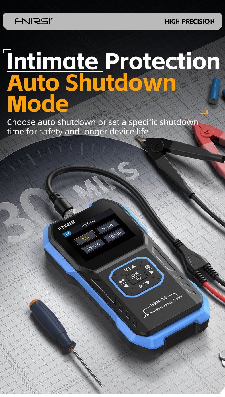 Cargue la imagen en el visor de la galería, [HRM-10] FNIRSI Battery Voltage Internal Resistance Tester 18650 High-precision AC Acid Lithium Lead Car Battery Capacitor Tester - Polar Tech Australia
