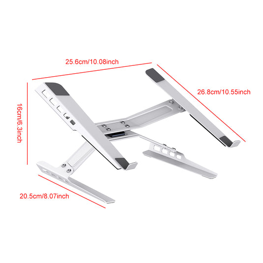 Laptop Stand Adjustable Laptop Holder Riser Carbon Steel Portable Notebook Stand - Polar Tech Australia