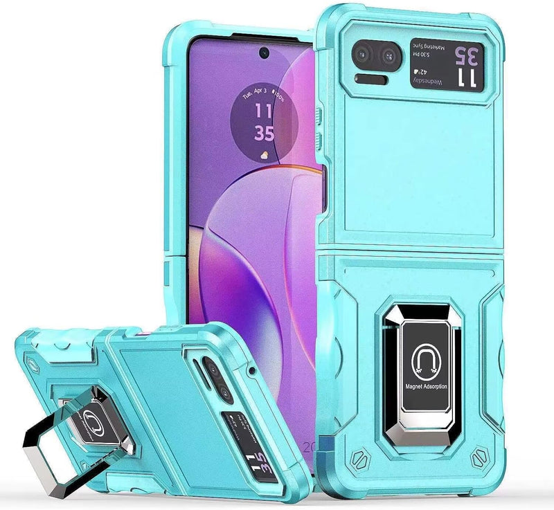 Load image into Gallery viewer, [Built-in Kickstand] Motorola Moto Razr 40/Razr 2023 - Military Grade TPU+PC Shockproof Heavy Duty Case - Polar Tech Australia
