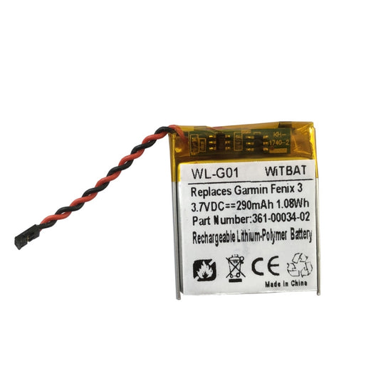 [361-00034-02][FLPB342735-P1] OEM Garmin Watch Fenix 3 / 3HR 51MM - Replacement Battery Extra Capacity Version - Polar Tech Australia