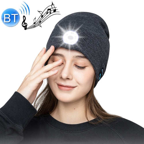 Load image into Gallery viewer, Outdoor Night Running Night Fishing LED Light Illumination Bluetooth 5.0 Knitted Hat - Polar Tech Australia
