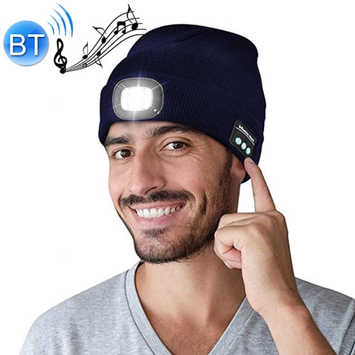 Load image into Gallery viewer, Outdoor Night Running Night Fishing LED Light Illumination Bluetooth 5.0 Knitted Hat - Polar Tech Australia
