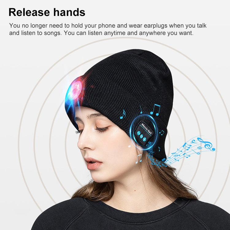 Load image into Gallery viewer, Outdoor Night Running Night Fishing LED Light Illumination Bluetooth 5.0 Knitted Hat - Polar Tech Australia
