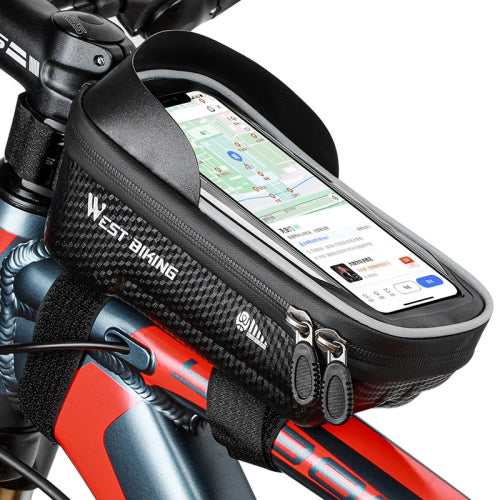 Cargue la imagen en el visor de la galería, WEST BIKING YP0707235 Mountain Bike Front Beam Bag Waterproof Mobile Phone Bicycle Bag Hard Shell Reflective Bag Riding Equipment - Polar Tech Australia
