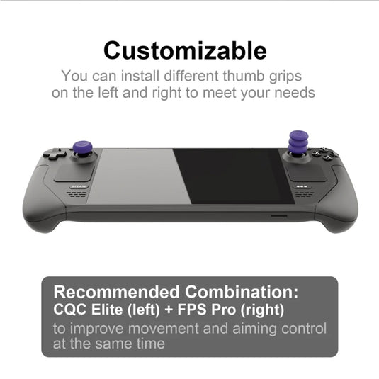 For Steam Deck Game Console Joystick Cap Set Anti-skid Combination Button Cap (Black) - Polar Tech Australia