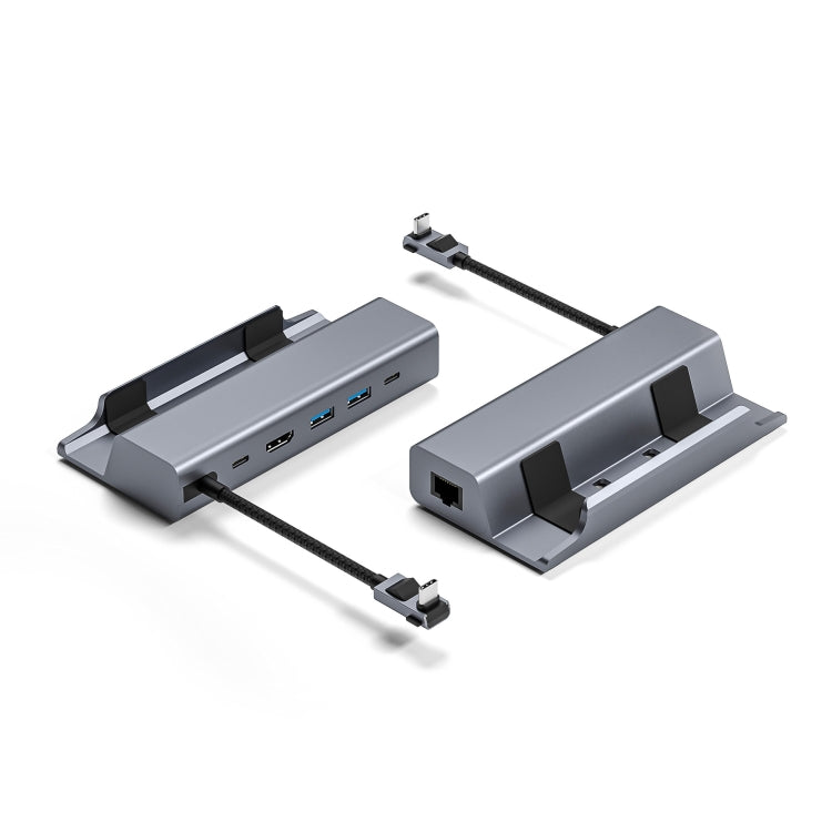 Load image into Gallery viewer, For Steam Deck HDMI+RJ45+2 USB 3.0 +USB-C/Type-C 3.0+USB-C PD 100W 6-In-1 Base Docking Station Bracket - Polar Tech Australia
